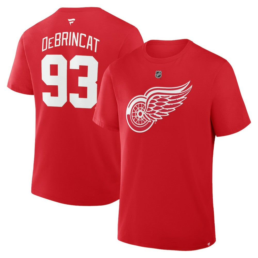 Alex DeBrincat Detroit Red Wings Fanatics Authentic Stack Name & Number T-Shirt - Red | US 202466834