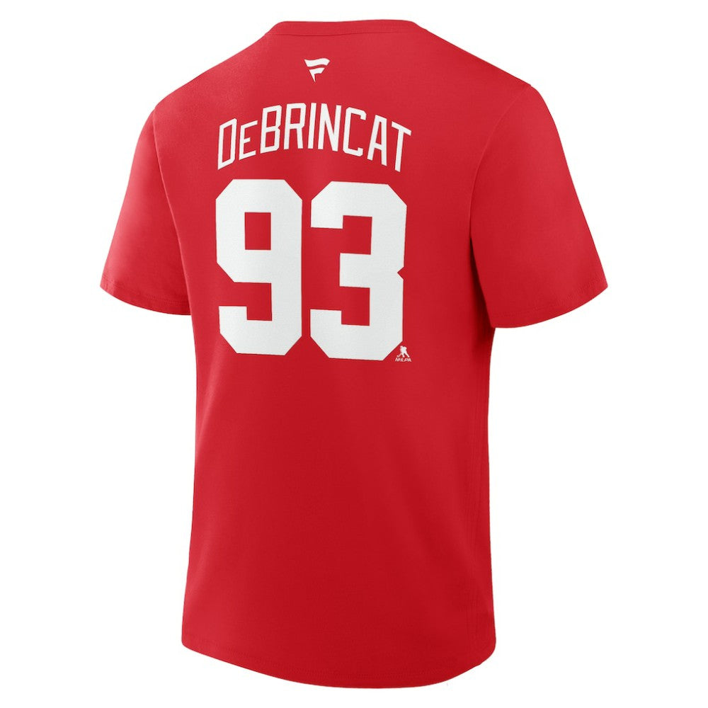Alex DeBrincat Detroit Red Wings Fanatics Authentic Stack Name & Number T-Shirt - Red | US 202466834