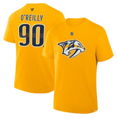 Ryan O'Reilly Nashville Predators Fanatics Authentic Stack Name & Number T-Shirt - Gold | US 202466852