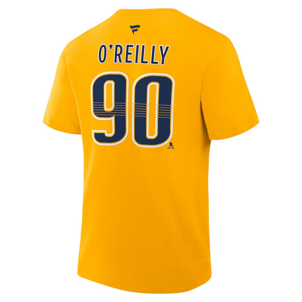 Ryan O'Reilly Nashville Predators Fanatics Authentic Stack Name & Number T-Shirt - Gold | US 202466852