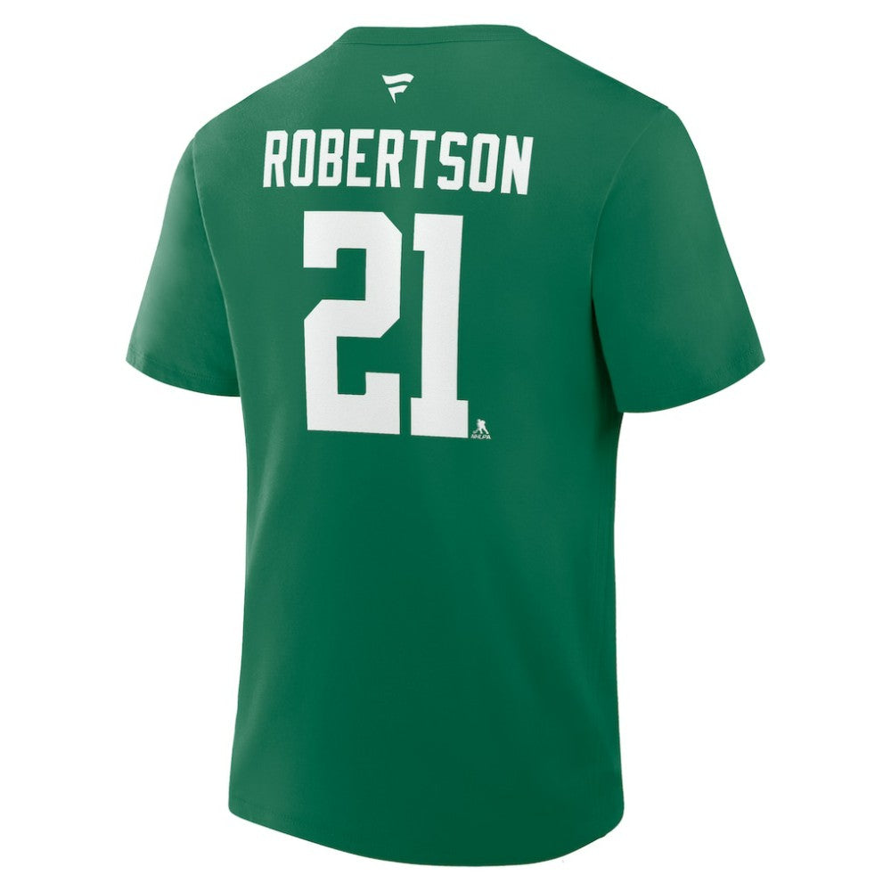 Jason Robertson Dallas Stars Fanatics Authentic Stack Name & Number T-Shirt - Kelly Green | US 202466857