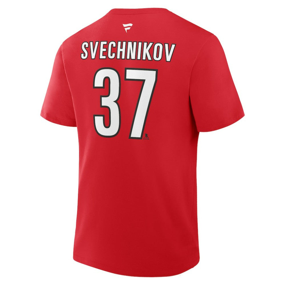 Andrei Svechnikov Carolina Hurricanes Fanatics Authentic Stack Name & Number T-Shirt - Red | US 202466898