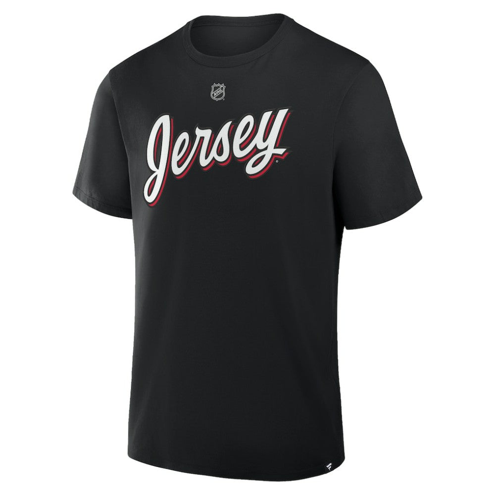 Jacob Markstrom New Jersey Devils Fanatics Authentic Stack Name & Number T-Shirt - Black | US 202466924