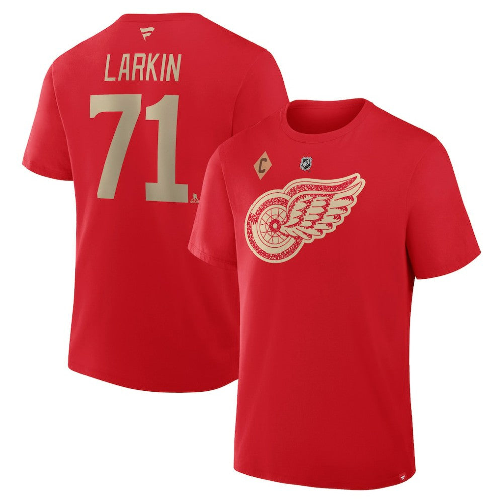 Dylan Larkin Detroit Red Wings Fanatics Authentic Stack Name & Number T-Shirt - Red | US 202466941