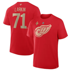 Dylan Larkin Detroit Red Wings Fanatics Authentic Stack Name & Number T-Shirt - Red | US 202466941