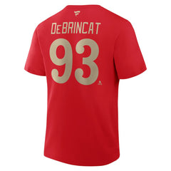 Alex DeBrincat Detroit Red Wings Fanatics Authentic Stack Name & Number T-Shirt - Red | US 202466943