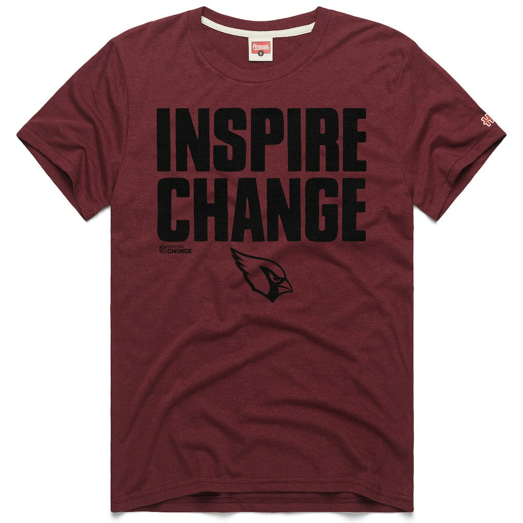 Arizona Cardinals Homage Unisex 2024 Inspire Change Tri-Blend T-Shirt - Cardinal T-shirts