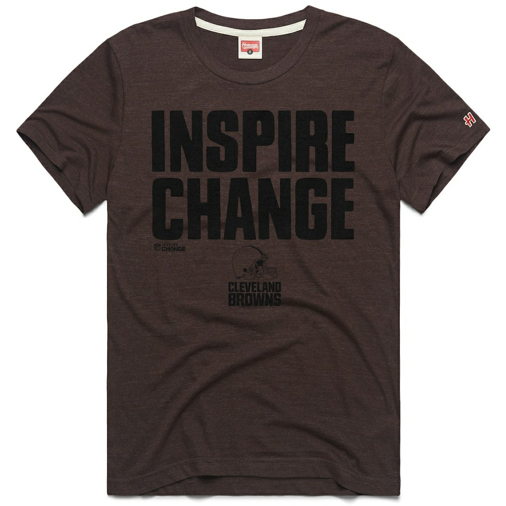 Cleveland Browns Homage Unisex 2024 Inspire Change Tri-Blend T-Shirt - Brown T-shirts