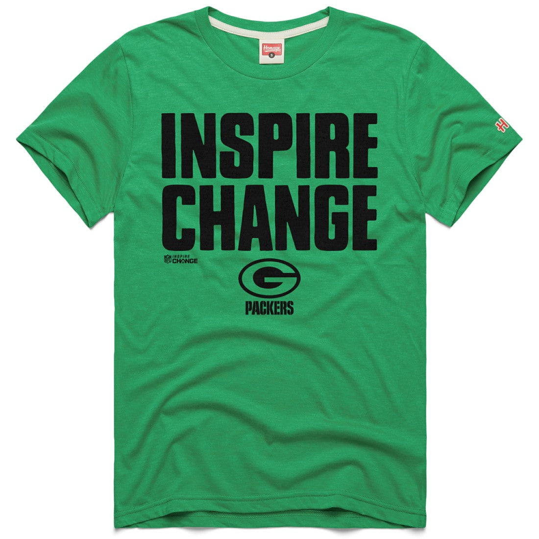 Green Bay Packers Homage Unisex 2024 Inspire Change Tri-Blend T-Shirt - Green T-shirts