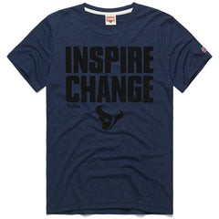 Houston Texans Homage Unisex 2024 Inspire Change Tri-Blend T-Shirt - Navy T-shirts