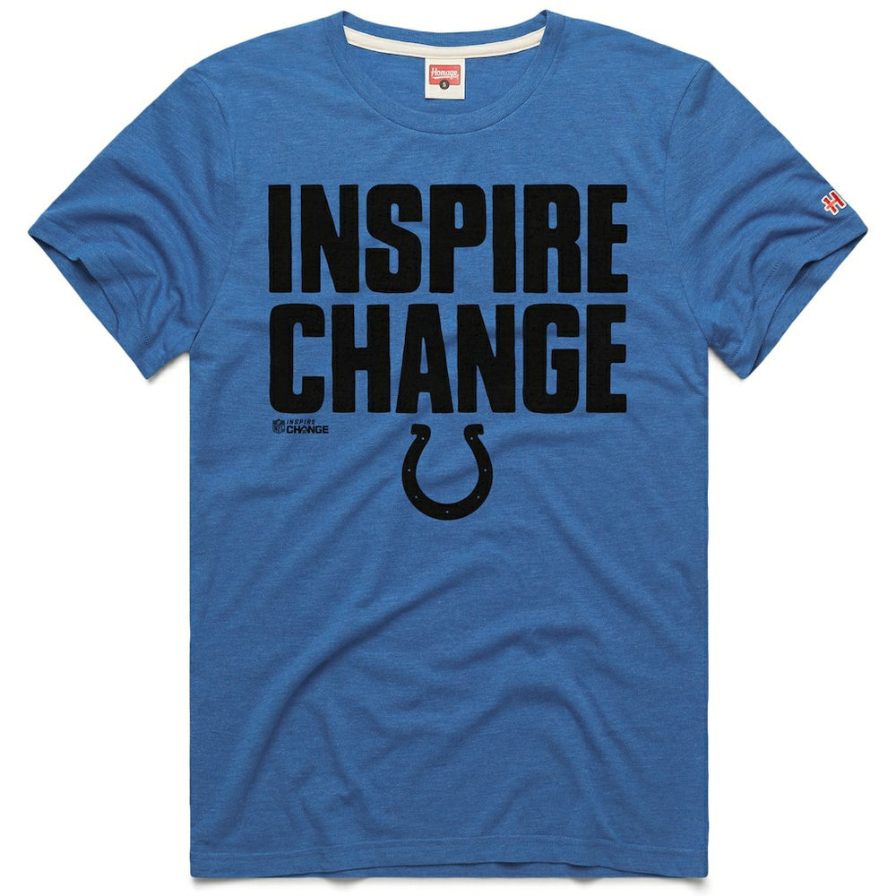 Indianapolis Colts Homage Unisex 2024 Inspire Change Tri-Blend T-Shirt - Royal T-shirts