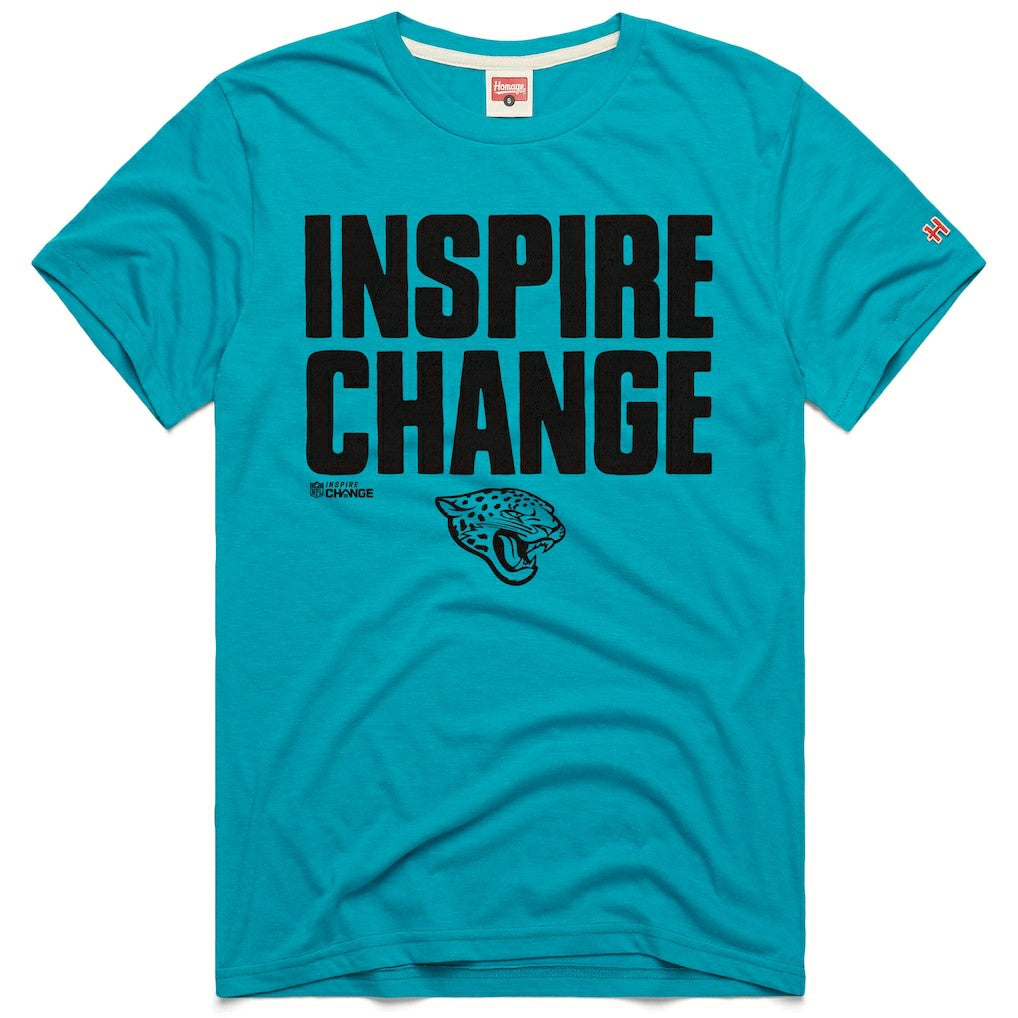 Jacksonville Jaguars Homage Unisex 2024 Inspire Change Tri-Blend T-Shirt - Teal T-shirts