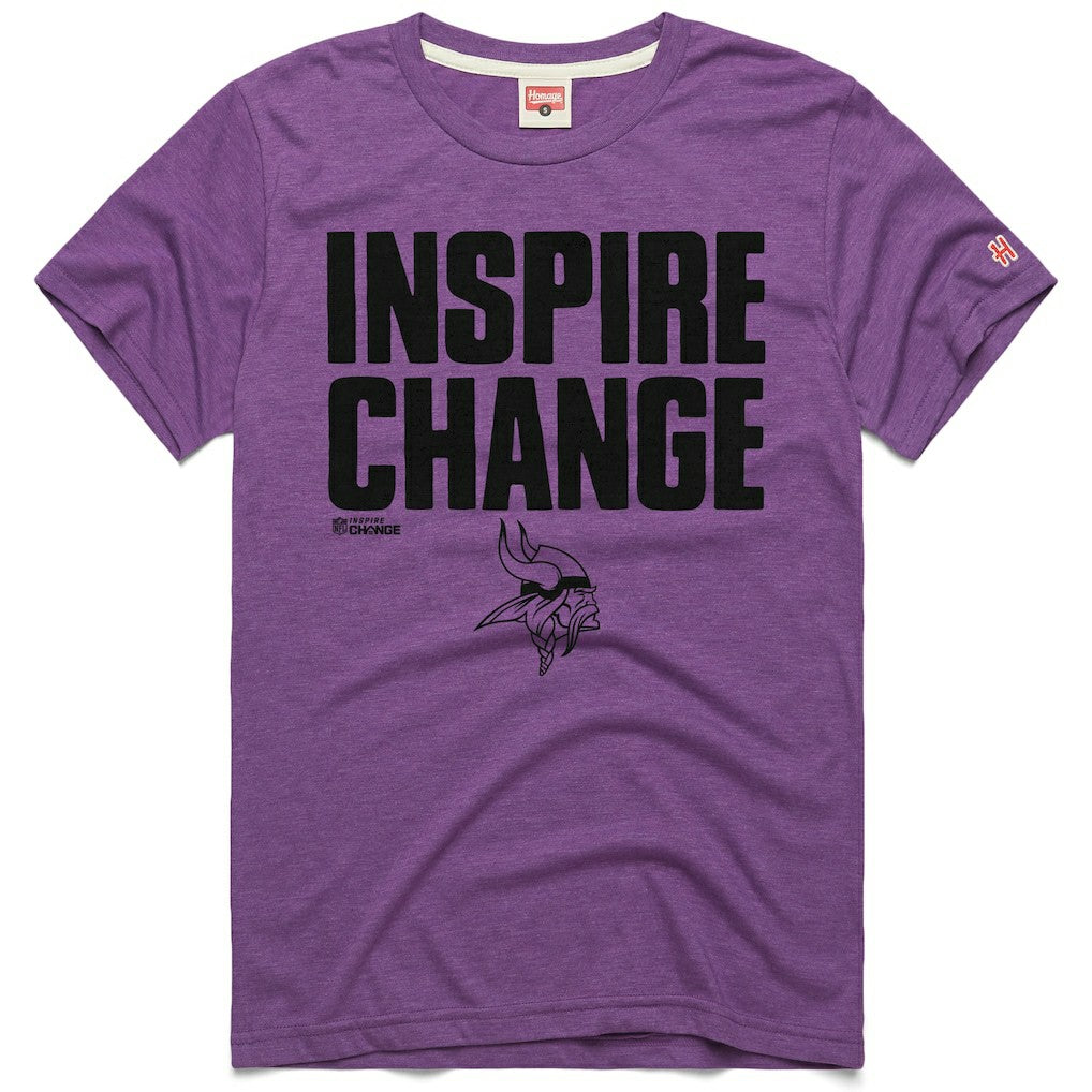 Minnesota Vikings Homage Unisex 2024 Inspire Change Tri-Blend T-Shirt - Purple T-shirts