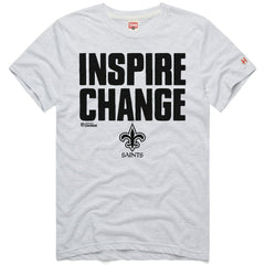 New Orleans Saints Homage Unisex 2024 Inspire Change Tri-Blend T-Shirt - Ash T-shirts