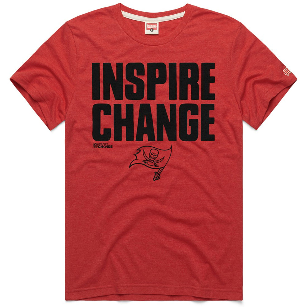 Tampa Bay Buccaneers Homage Unisex 2024 Inspire Change Tri-Blend T-Shirt - Red T-shirts