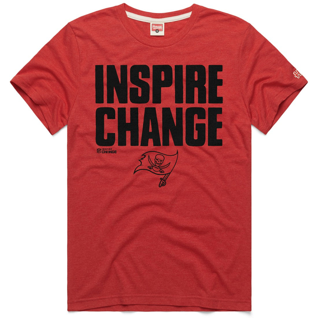 Tampa Bay Buccaneers Homage Unisex 2024 Inspire Change Tri-Blend T-Shirt - Red T-shirts