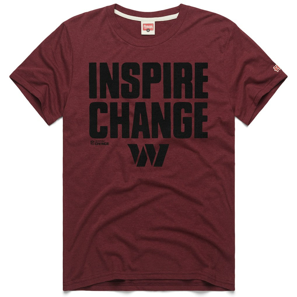 Washington Commanders Homage Unisex 2024 Inspire Change Tri-Blend T-Shirt - Burgundy T-shirts