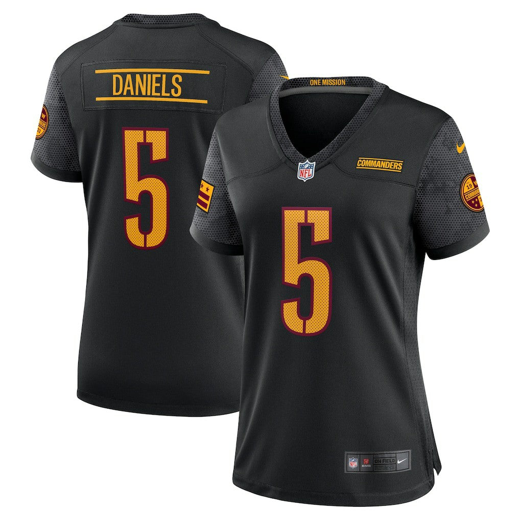 Jayden Daniels Washington Commanders Women's Alternate Game Player Jersey - Black Jerseys