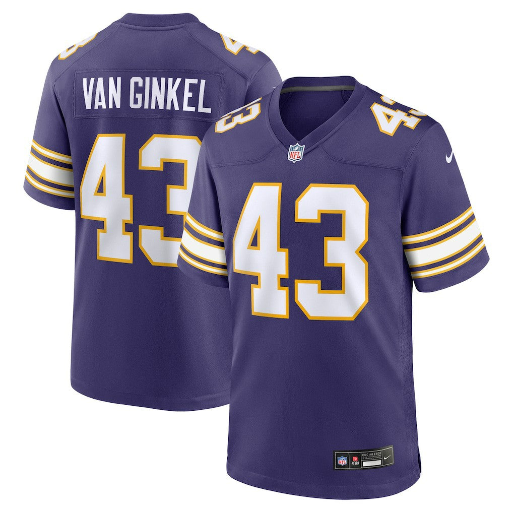 Andrew Van Ginkel Minnesota Vikings Alternate Game Jersey - Purple Jerseys