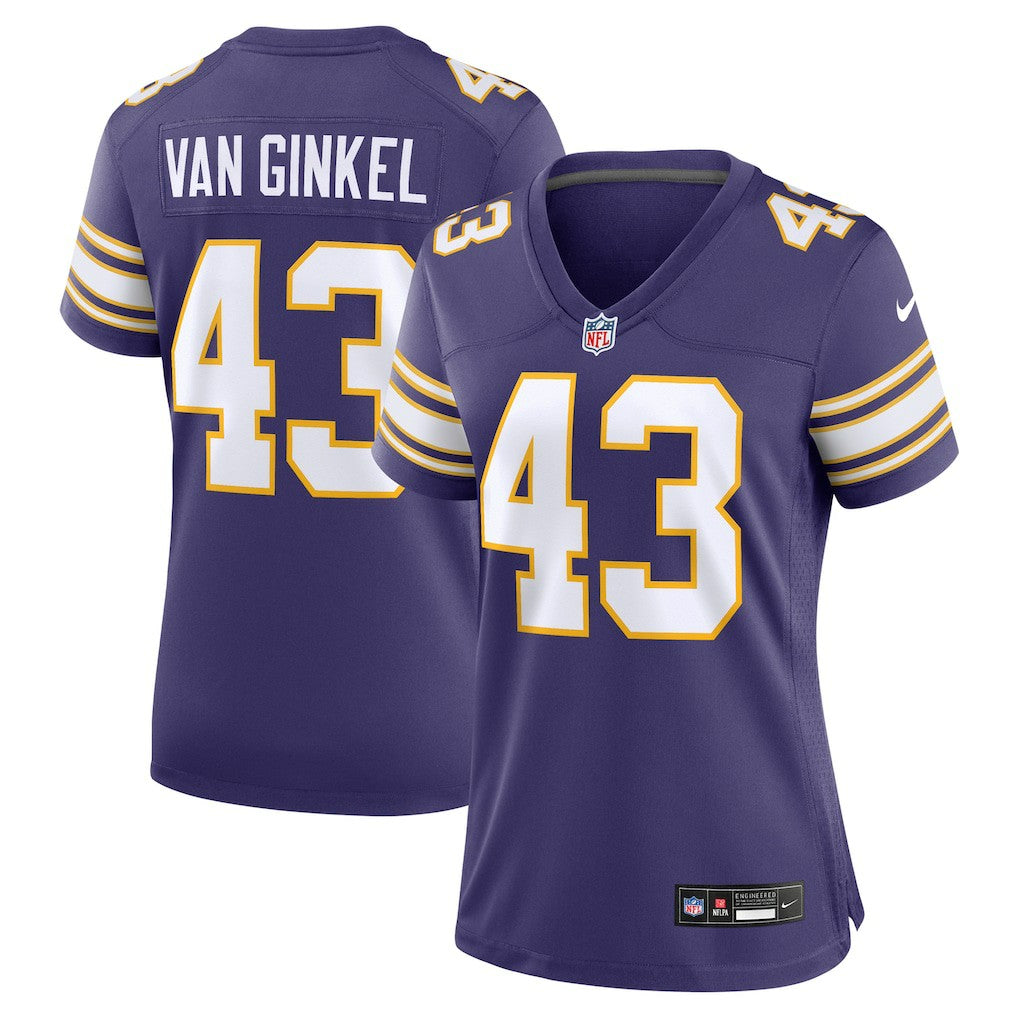 Andrew Van Ginkel Minnesota Vikings Women's Alternate Game Jersey - Purple Jerseys