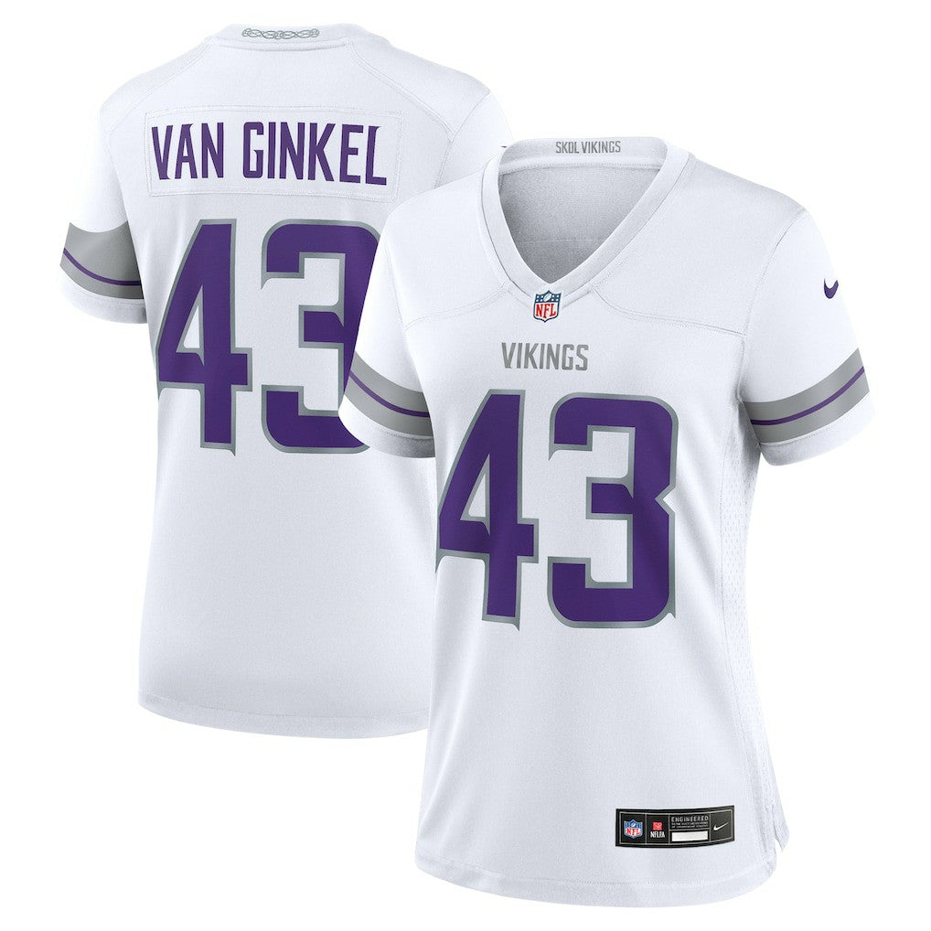 Andrew Van Ginkel Minnesota Vikings Women's Alternate Game Jersey - White Jerseys