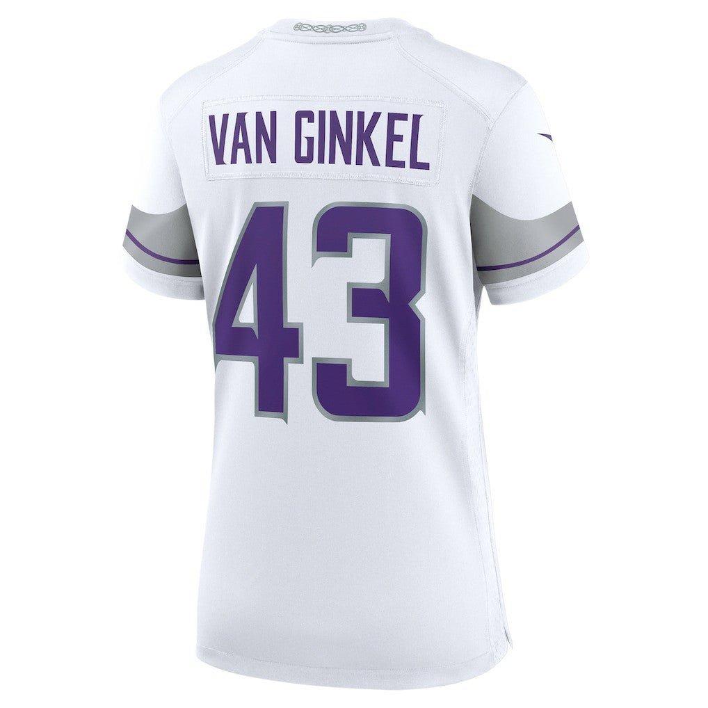 Andrew Van Ginkel Minnesota Vikings Women's Alternate Game Jersey - White Jerseys