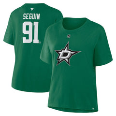 Tyler Seguin Dallas Stars Fanatics Women's Authentic Stack Name & Number T-Shirt - Kelly Green | US 202477497