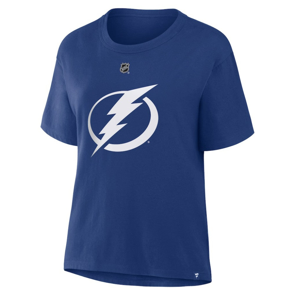 Nikita Kucherov Tampa Bay Lightning Fanatics Women's Authentic Stack Name & Number T-Shirt - Blue | US 202477500