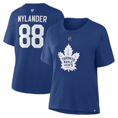 William Nylander Toronto Maple Leafs Fanatics Women's Authentic Stack Name & Number T-Shirt - Blue | US 202477544