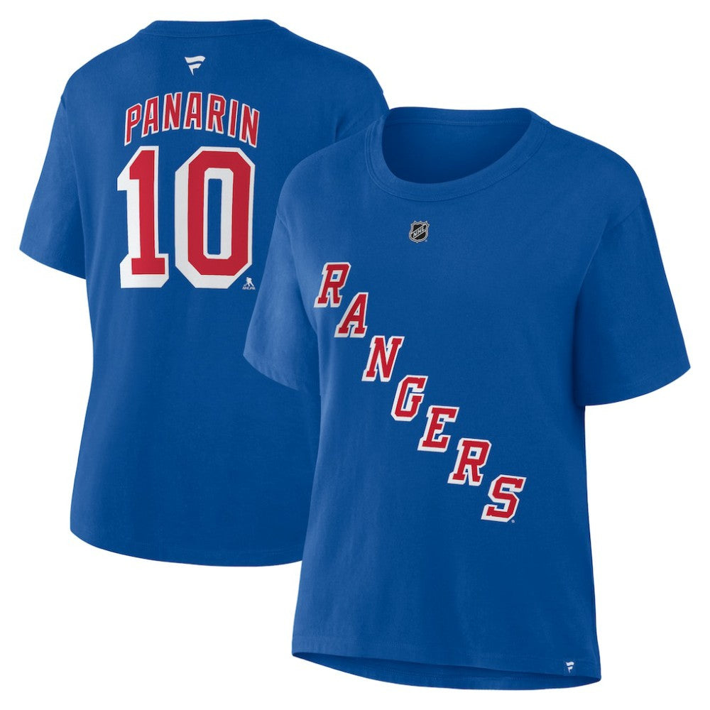 Artemi Panarin New York Rangers Fanatics Women's Authentic Stack Name & Number T-Shirt - Blue | US 202477567