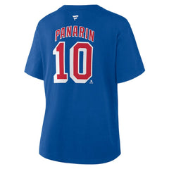 Artemi Panarin New York Rangers Fanatics Women's Authentic Stack Name & Number T-Shirt - Blue | US 202477567