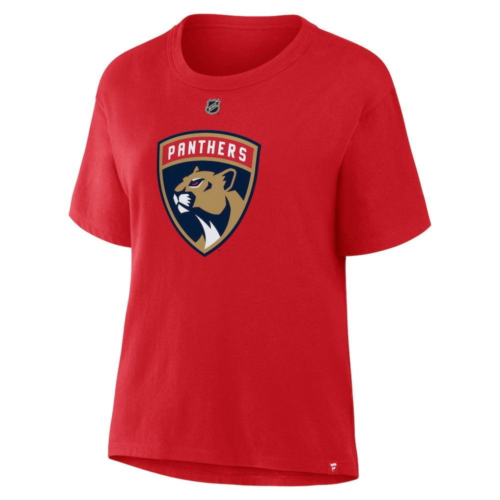 Matthew Tkachuk Florida Panthers Fanatics Women's Authentic Stack Name & Number T-Shirt - Red | US 202477606