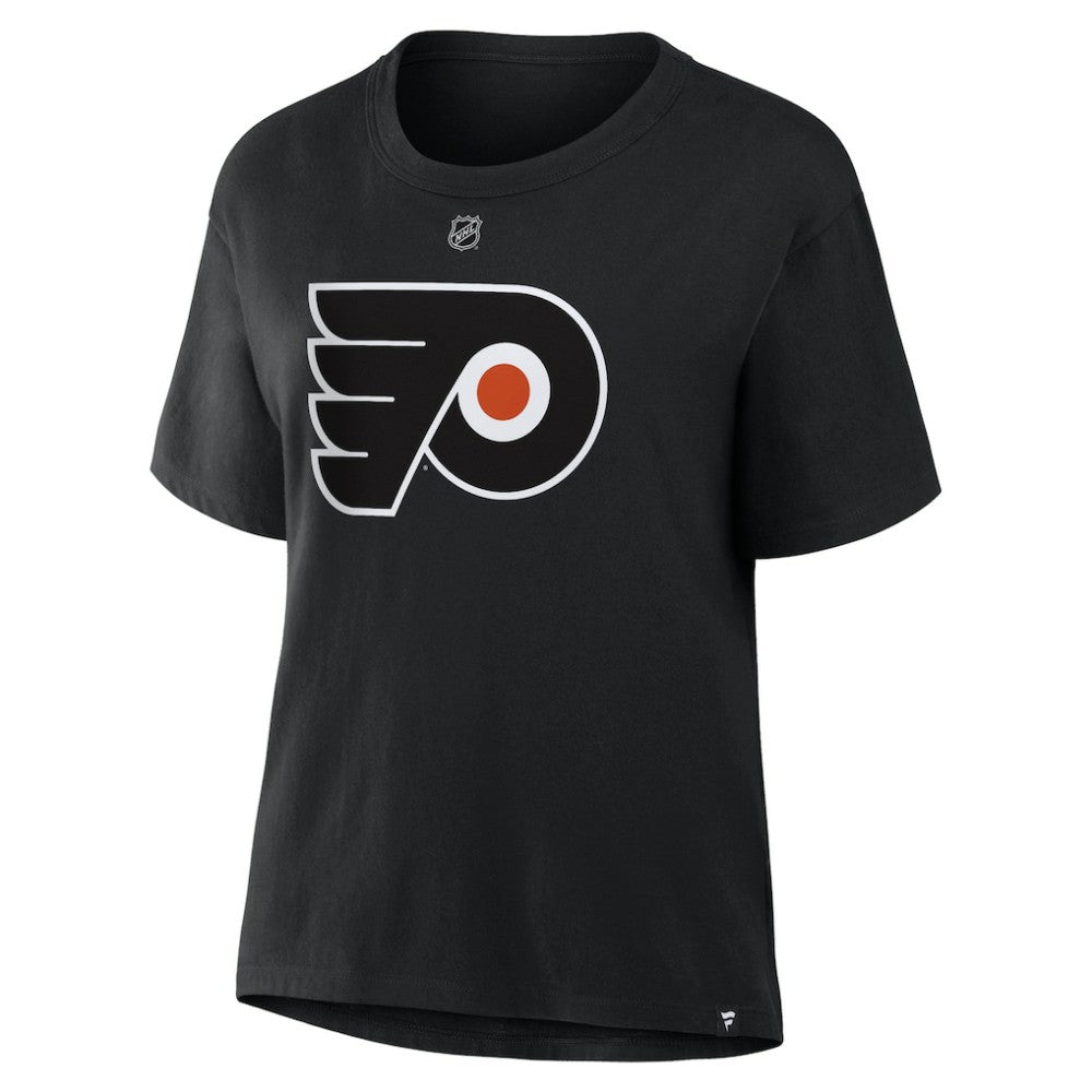 Matvei Michkov Philadelphia Flyers Fanatics Women's Authentic Stack Name & Number T-Shirt - Black | US 202477705