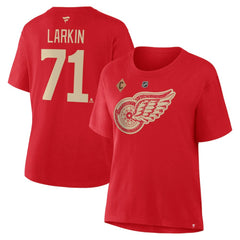 Dylan Larkin Detroit Red Wings Fanatics Women's Authentic Stack Name & Number T-Shirt - Red | US 202477724