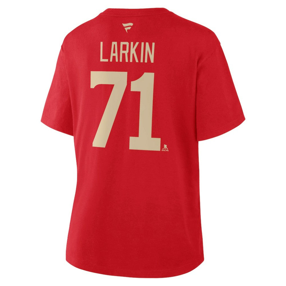 Dylan Larkin Detroit Red Wings Fanatics Women's Authentic Stack Name & Number T-Shirt - Red | US 202477724