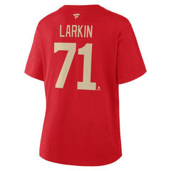 Dylan Larkin Detroit Red Wings Fanatics Women's Authentic Stack Name & Number T-Shirt - Red | US 202477724