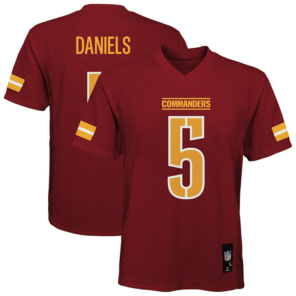 Jayden Daniels Washington Commanders Youth Replica Player Jersey - Burgundy Jerseys