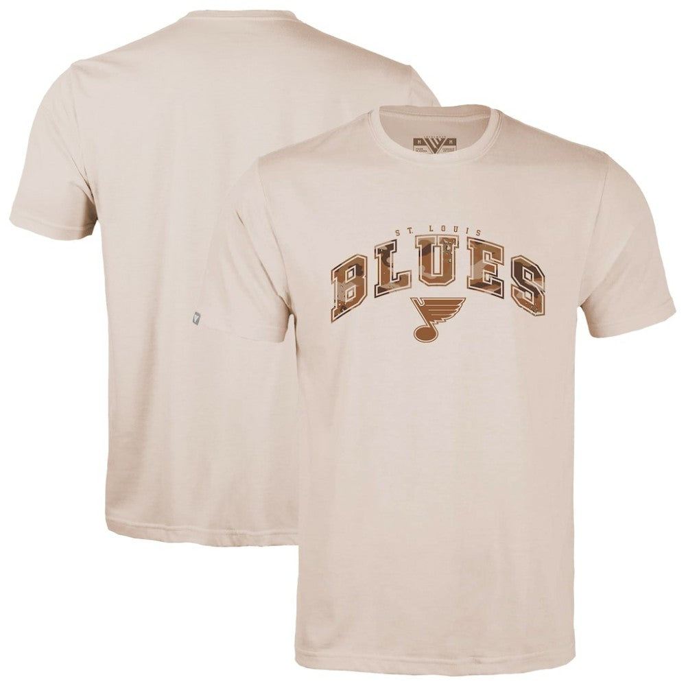 St. Louis Blues Levelwear Desert Camo Richmond Decoy T-Shirt - Khaki | US 202478622