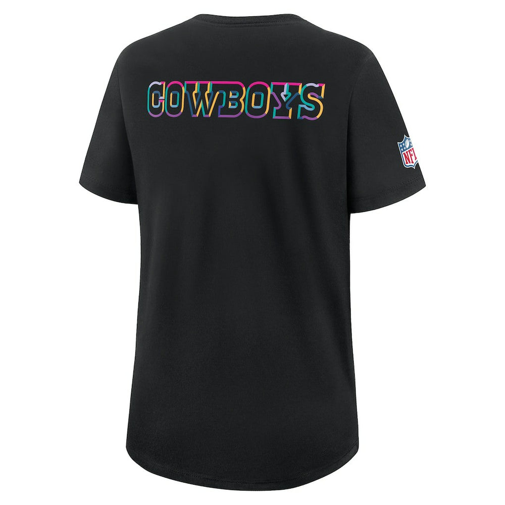 Dallas Cowboys Women's 2025 NFL Crucial Catch Tri-Blend Dri-FIT T-Shirt - Black T-shirts