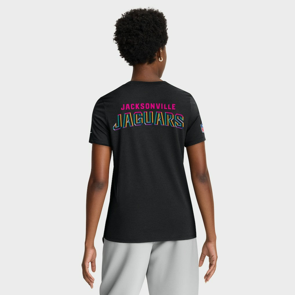Jacksonville Jaguars Women's 2025 NFL Crucial Catch Tri-Blend Dri-FIT T-Shirt - Black T-shirts