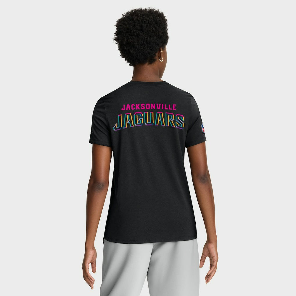 Jacksonville Jaguars Women's 2025 NFL Crucial Catch Tri-Blend Dri-FIT T-Shirt - Black T-shirts