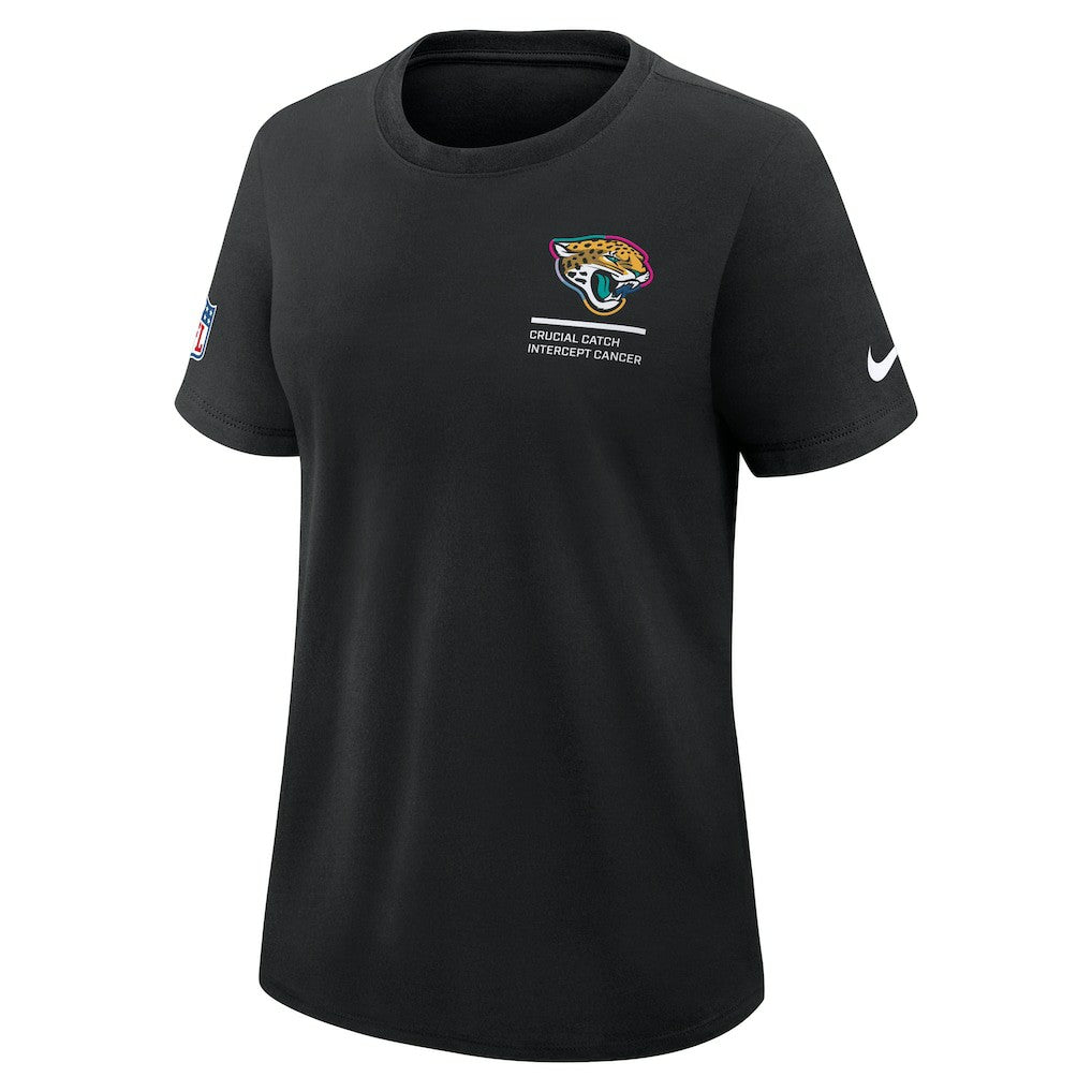 Jacksonville Jaguars Women's 2025 NFL Crucial Catch Tri-Blend Dri-FIT T-Shirt - Black T-shirts