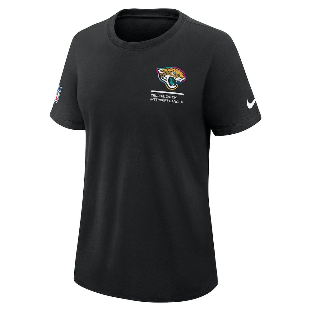 Jacksonville Jaguars Women's 2025 NFL Crucial Catch Tri-Blend Dri-FIT T-Shirt - Black T-shirts
