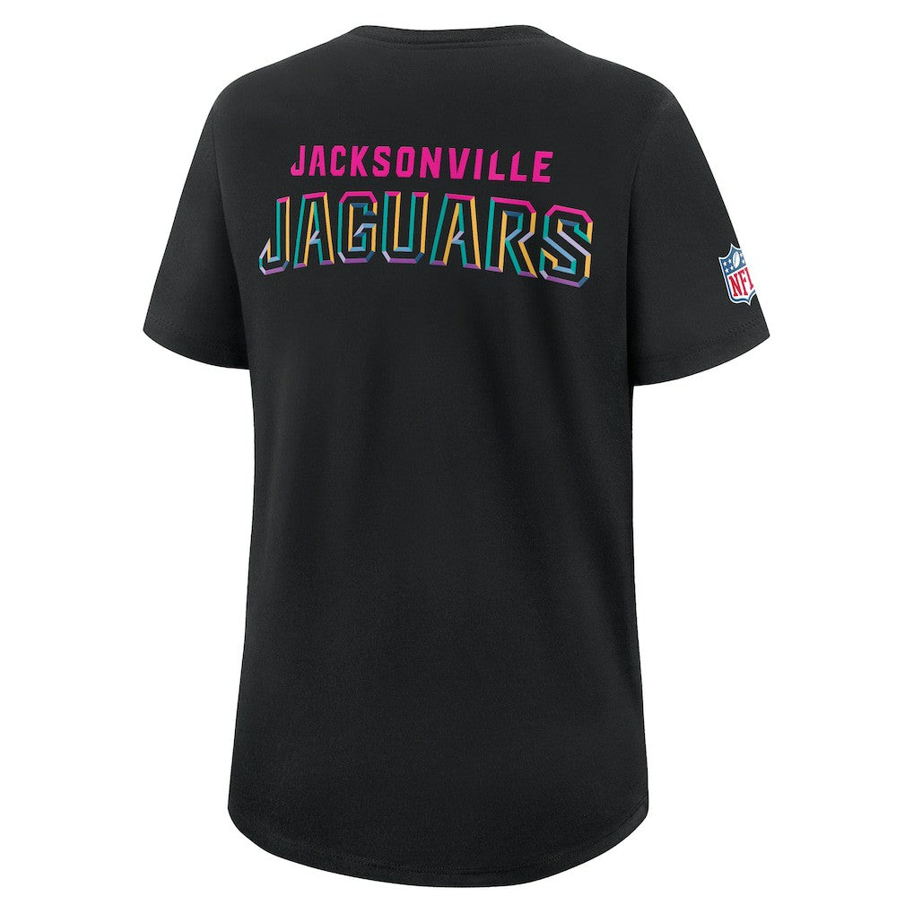 Jacksonville Jaguars Women's 2025 NFL Crucial Catch Tri-Blend Dri-FIT T-Shirt - Black T-shirts