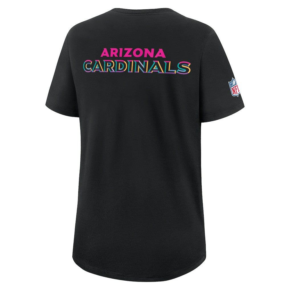 Arizona Cardinals Women's 2025 NFL Crucial Catch Tri-Blend Dri-FIT T-Shirt - Black T-shirts