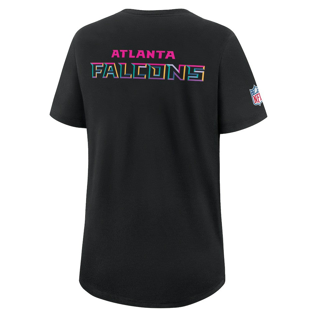 Atlanta Falcons Women's 2025 NFL Crucial Catch Tri-Blend Dri-FIT T-Shirt - Black T-shirts