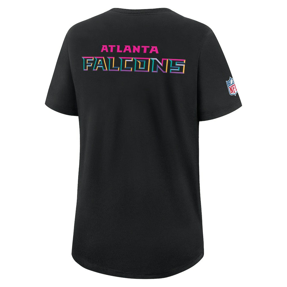 Atlanta Falcons Women's 2025 NFL Crucial Catch Tri-Blend Dri-FIT T-Shirt - Black T-shirts