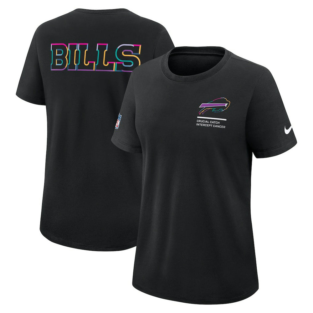 Buffalo Bills Women's 2025 NFL Crucial Catch Tri-Blend Dri-FIT T-Shirt - Black T-shirts