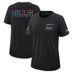 Buffalo Bills Women's 2025 NFL Crucial Catch Tri-Blend Dri-FIT T-Shirt - Black T-shirts