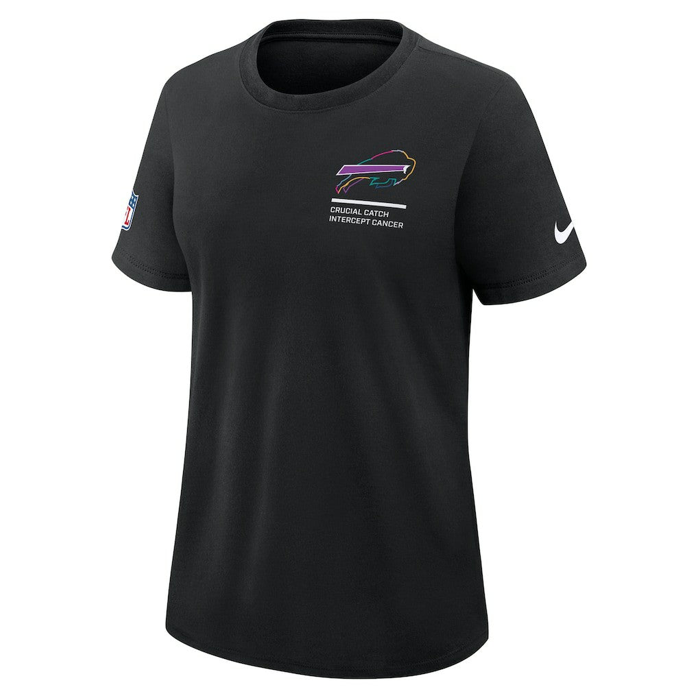 Buffalo Bills Women's 2025 NFL Crucial Catch Tri-Blend Dri-FIT T-Shirt - Black T-shirts